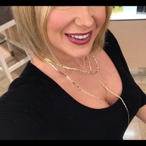 Lana 14 k Gold multi layered necklace